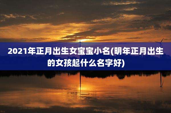 2021年正月出生女宝宝小名(明年正月出生的女孩起什么名字好)