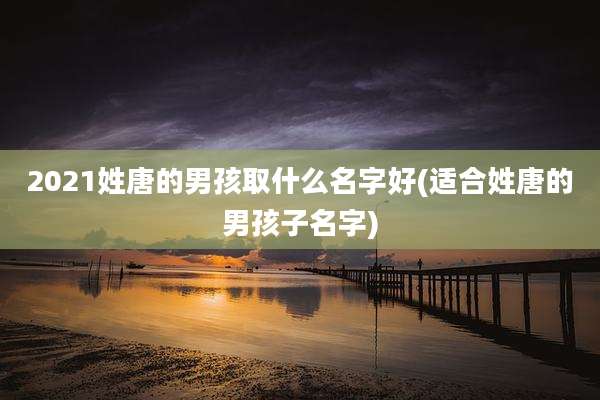 2021姓唐的男孩取什么名字好(适合姓唐的男孩子名字)