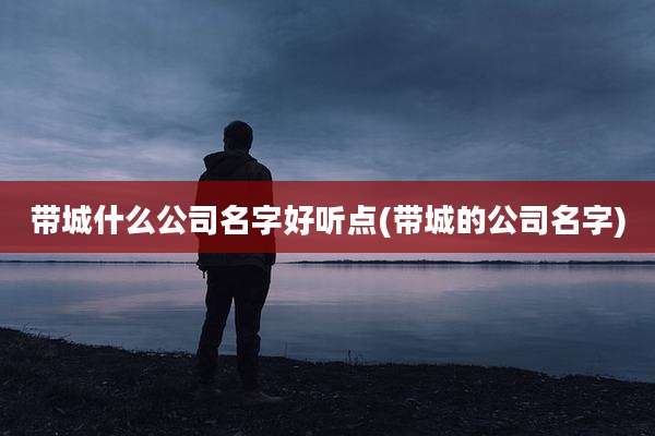 带城什么公司名字好听点(带城的公司名字)