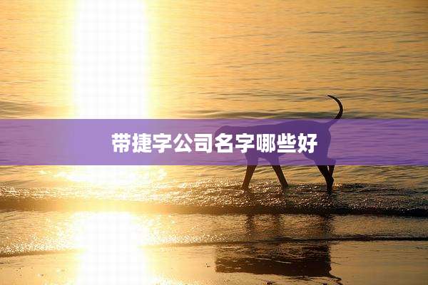 带捷字公司名字哪些好