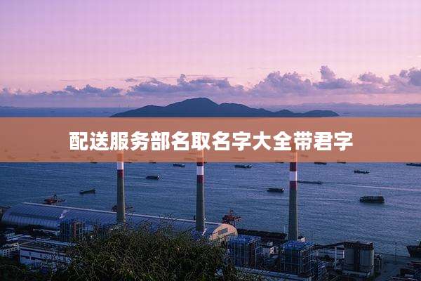 配送服务部名取名字大全带君字
