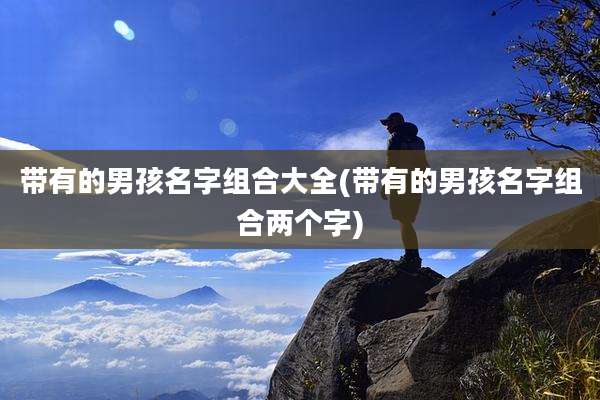 带有的男孩名字组合大全(带有的男孩名字组合两个字)