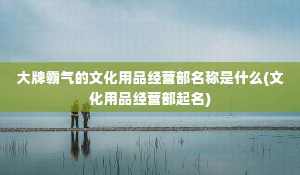 大牌霸气的文化用品经营部名称是什么(文化用品经营部起名)