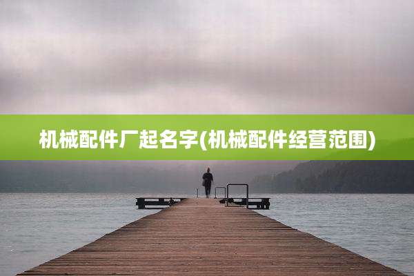 机械配件厂起名字(机械配件经营范围)
