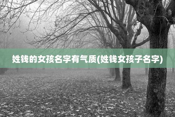 姓钱的女孩名字有气质(姓钱女孩子名字)