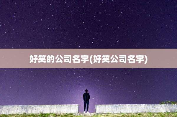 好笑的公司名字(好笑公司名字)