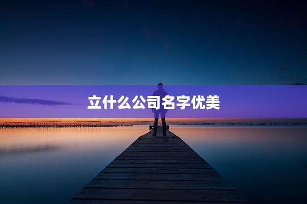 立什么公司名字优美
