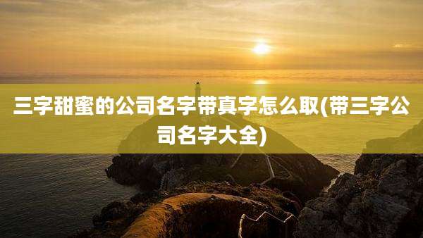 三字甜蜜的公司名字带真字怎么取(带三字公司名字大全)