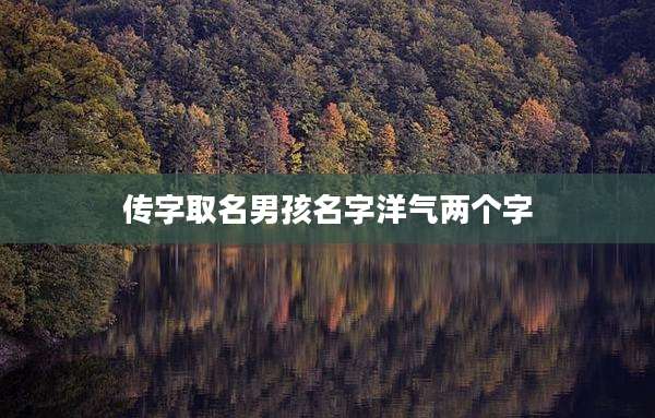 传字取名男孩名字洋气两个字