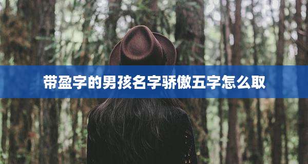 带盈字的男孩名字骄傲五字怎么取