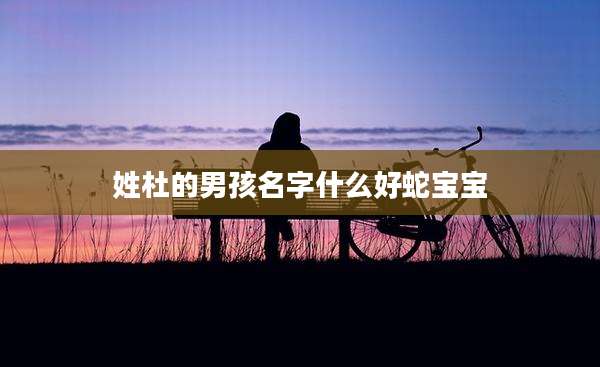 姓杜的男孩名字什么好蛇宝宝