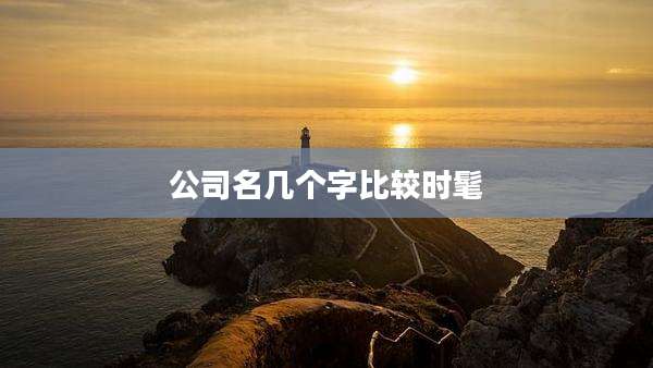 公司名几个字比较时髦