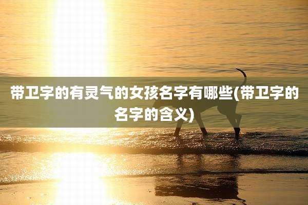 带卫字的有灵气的女孩名字有哪些(带卫字的名字的含义)