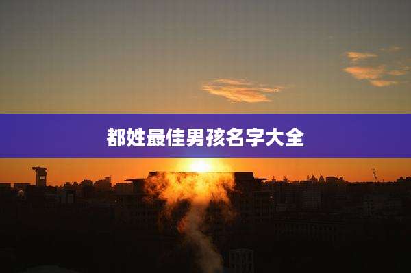 都姓最佳男孩名字大全