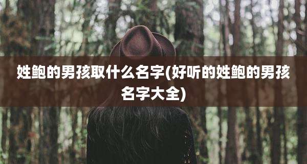 姓鲍的男孩取什么名字(好听的姓鲍的男孩名字大全)