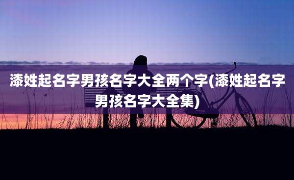 漆姓起名字男孩名字大全两个字(漆姓起名字男孩名字大全集)