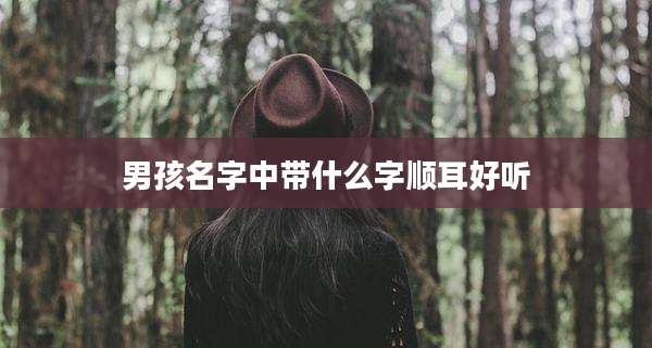 男孩名字中带什么字顺耳好听