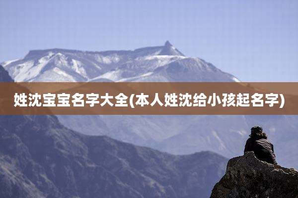 姓沈宝宝名字大全(本人姓沈给小孩起名字)