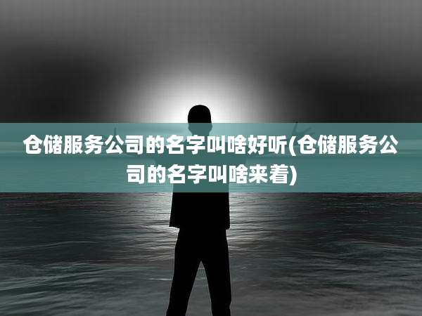 仓储服务公司的名字叫啥好听(仓储服务公司的名字叫啥来着)