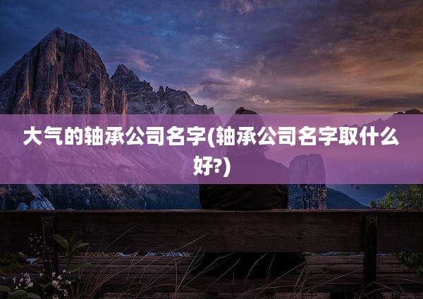 大气的轴承公司名字(轴承公司名字取什么好?)