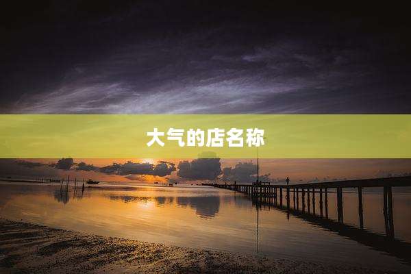 大气的店名称