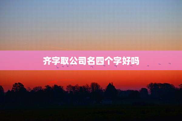齐字取公司名四个字好吗
