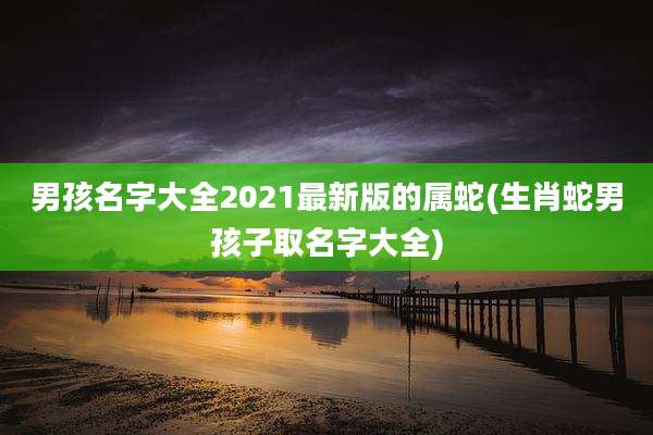 男孩名字大全2021最新版的属蛇(生肖蛇男孩子取名字大全)