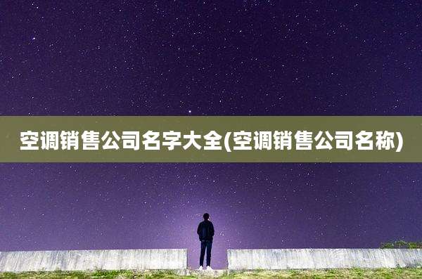 空调销售公司名字大全(空调销售公司名称)