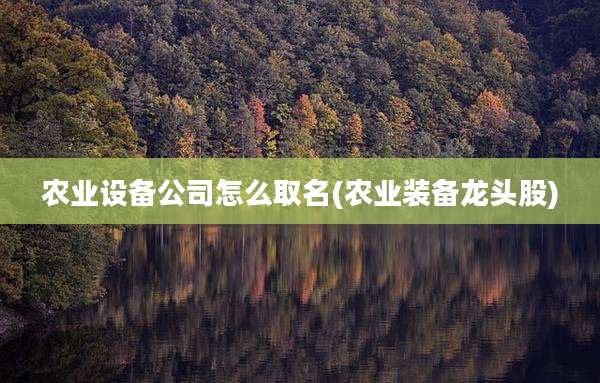 农业设备公司怎么取名(农业装备龙头股)
