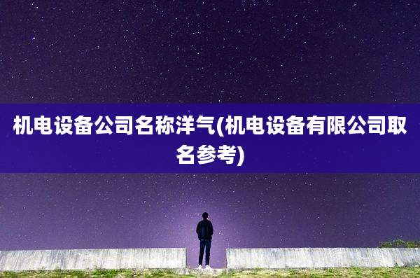 机电设备公司名称洋气(机电设备有限公司取名参考)
