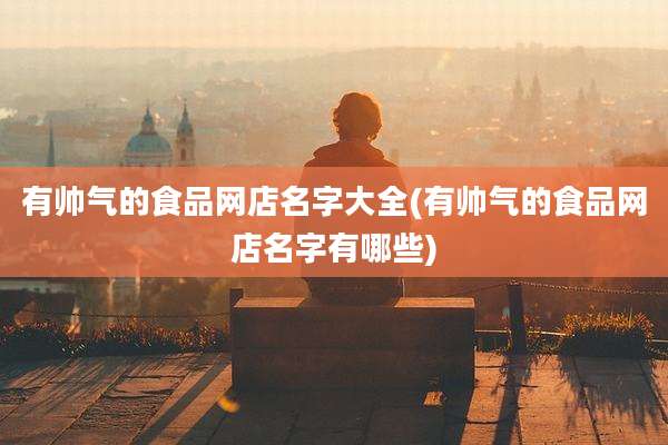 有帅气的食品网店名字大全(有帅气的食品网店名字有哪些)