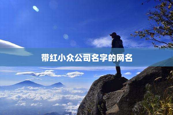 带红小众公司名字的网名