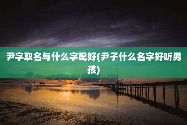 尹字取名与什么字配好(尹子什么名字好听男孩)