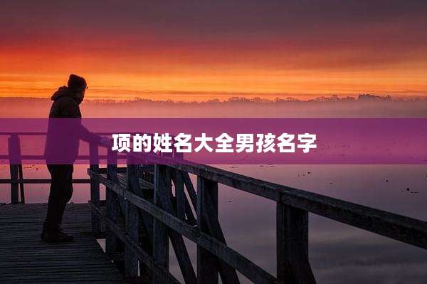 项的姓名大全男孩名字