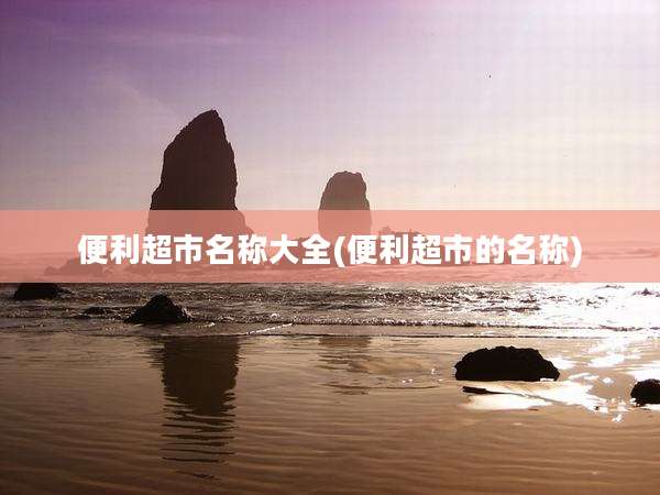 便利超市名称大全(便利超市的名称)