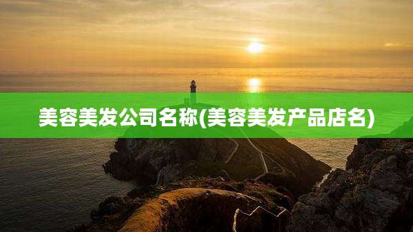 美容美发公司名称(美容美发产品店名)