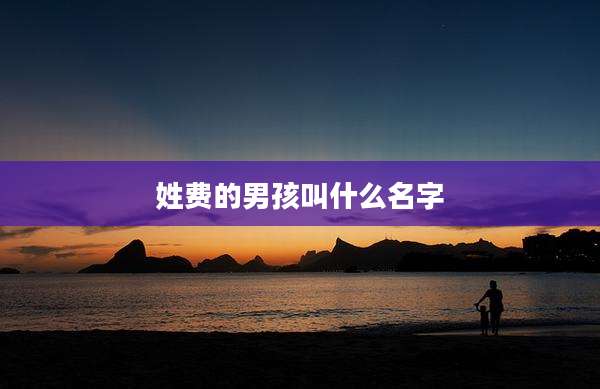 姓费的男孩叫什么名字