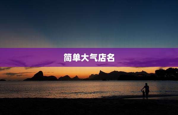 简单大气店名