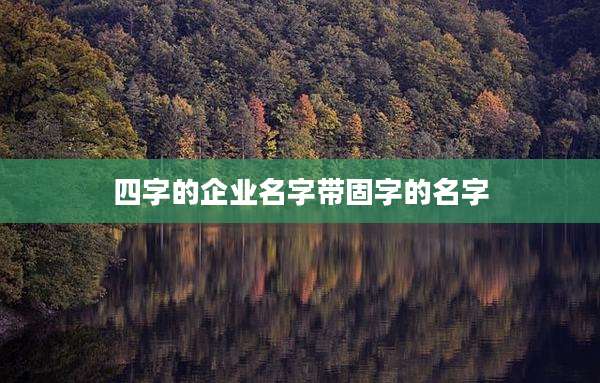 四字的企业名字带固字的名字