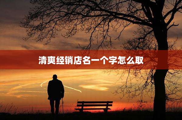 清爽经销店名一个字怎么取