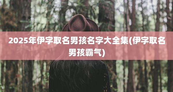 2025年伊字取名男孩名字大全集(伊字取名男孩霸气)