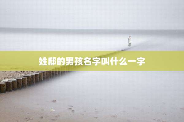 姓邸的男孩名字叫什么一字
