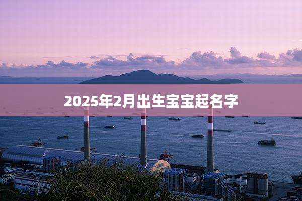 2025年2月出生宝宝起名字