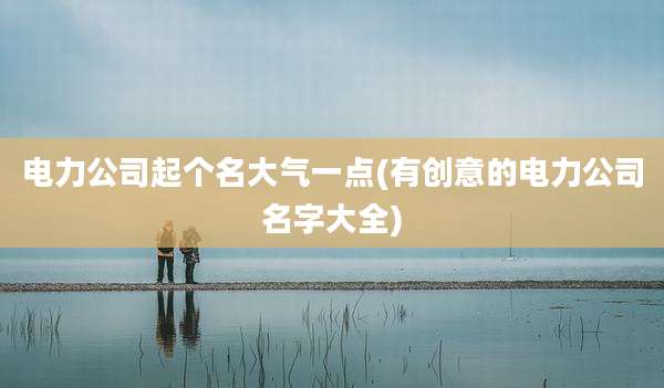 电力公司起个名大气一点(有创意的电力公司名字大全)