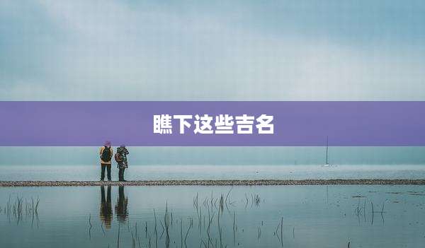 瞧下这些吉名