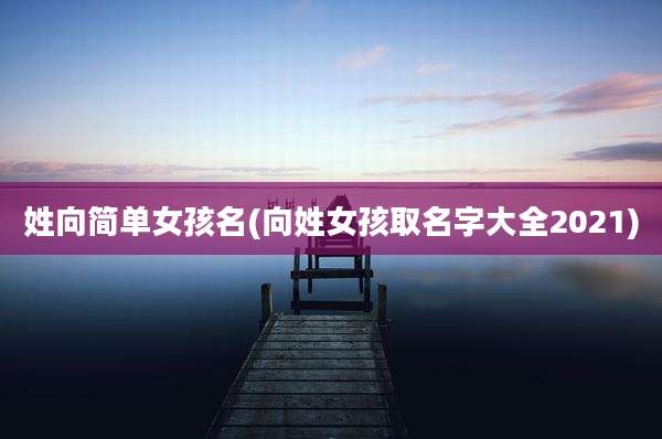 姓向简单女孩名(向姓女孩取名字大全2021)