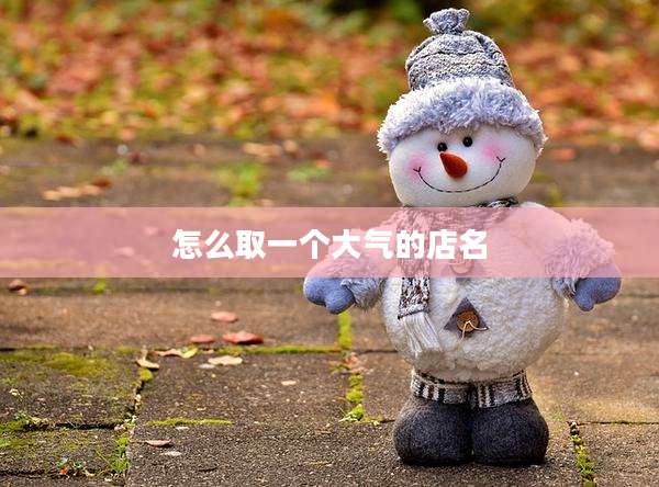 怎么取一个大气的店名