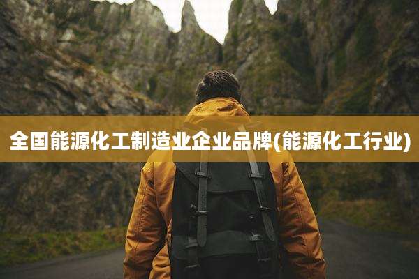 全国能源化工制造业企业品牌(能源化工行业)
