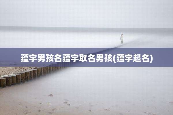 蕴字男孩名蕴字取名男孩(蕴字起名)