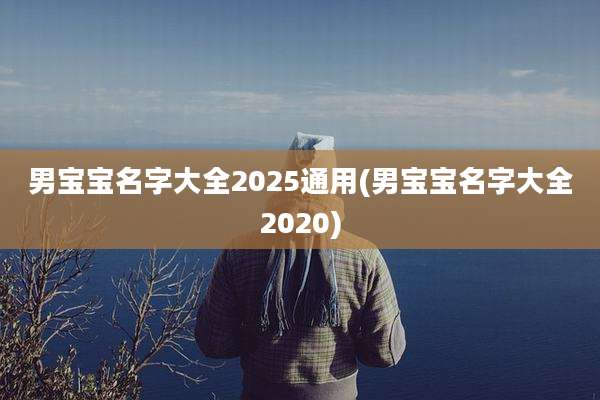 男宝宝名字大全2025通用(男宝宝名字大全2020)